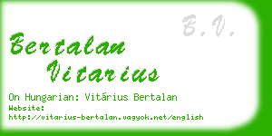 bertalan vitarius business card